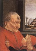 Domenico Ghirlandaio An Old man with his grandson oil on canvas
